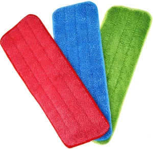 Microfiber Mop Pads Wet and Dry Refill for 18-Inch Flat Mop Base and Spray Mop