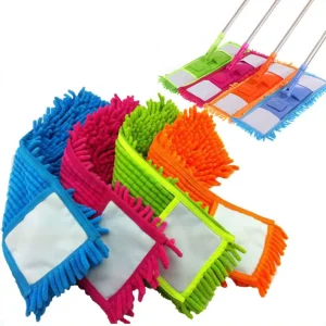 Microfiber Mop Refill Chenille Flat Mop Head Pads Dust and Water Absorbent Floor Cleaner