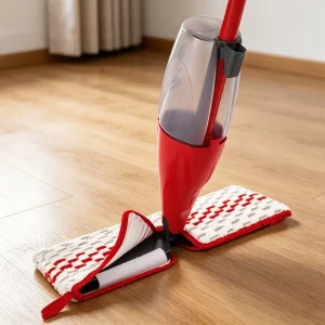 Microfiber Mop Refills with Stainless Steel Pole, Compatible with O-Cedar, Commercial Floor Cleaning Pads