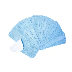 Microfiber Mop Set with Spin Handle Steel Pole and Stainless Steel Mop Head