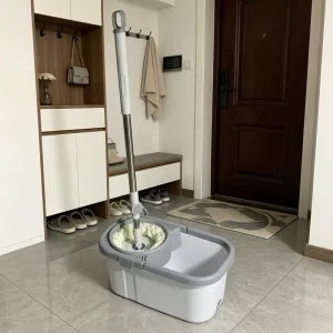 Microfiber Mop and Bucket Set with 360-Degree Rotating Head for Floor Cleaning