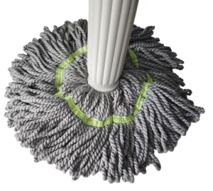 Microfiber Mops with Hands Free Lazy Cleaning Head Steel Pole for Cleaning with Barrel Squeeze Wring