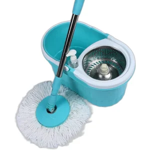 Microfiber Rectangle Mop with Aluminum Pole and Self-Wringing Quick-Dry Design for Wet and Dry Floor Cleaning