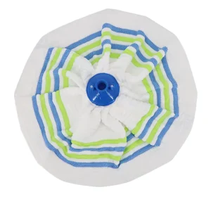 Microfiber Skirt Round Wet Mop Head for Household Floor Cleaning with Aluminum Pole