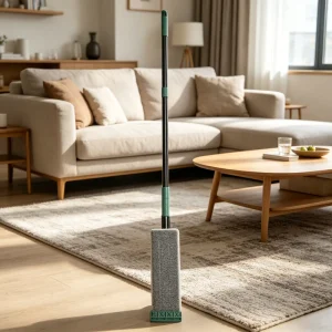 Microfiber Spin Mop Set with Steel Pole, 360-Degree Rotation, Hands-Free Cleaning