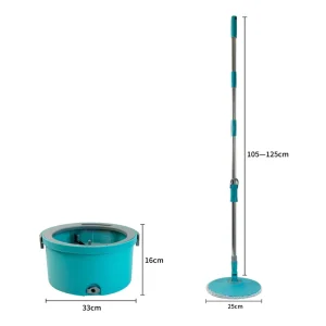 Microfiber Spin Mop and Bucket Set with Stainless Steel Twist Bar