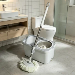 Microfiber Spinning Mop and Bucket Set, 360-Degree Rotating Floor Cleaning Mop