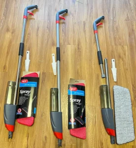 Microfiber Spray Mop Rectangle Wet Dry Floor Mop with Refillable Bottle, Rotatable Handle