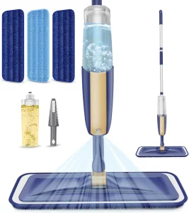 Microfiber Spray Mop for Hardwood Floors with 3 Washable Pads