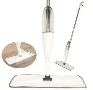 Microfiber Spray Mop with Refillable Water Bottle 360 Degree Swivel Head Floor Cleaner with Reusable Pads for Kitchen Tile