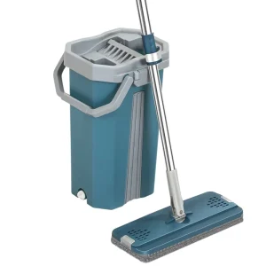 Microfiber Squeeze Mop and Bucket Set for Bathroom and Floor Cleaning