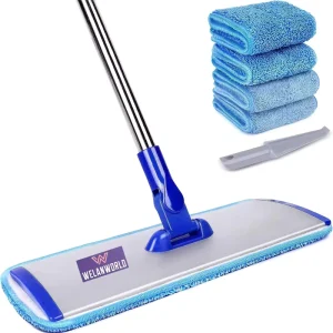 Microfiber Steel Handle Flat Mop for Hardwood and Vinyl Floors