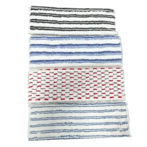 Microfiber Striped Flat Mop Pad Replacement Refill Reusable Washable Mop Cloth for Household and Commercial Hard Floor Cleaning