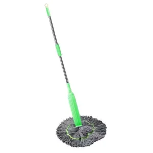 Microfiber Telescopic Twist Mop 360-Degree Cleaning Self-Wringer Four-Side Wringing Stainless Steel Pole Lightweight <2 kg