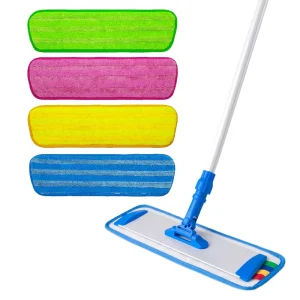 Microfiber Thickened Floor Cleaning Cloth with Chenille Mop Head Adaptable to Sticky Flat Mop Machine Washable Multifunctional