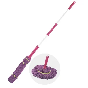 Microfiber Twist Mop Wet Dry Floor Cleaner Household Flat Mop High Absorption Easy Wringing