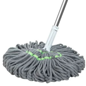 Microfiber Twist Mop with Steel Pole for Living Room Flat Mop High Dedration Rate 80% 90% Hand Washed