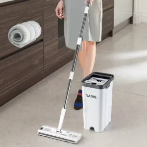 Microfiber Wet Dry 360 Wash Flat Mop and Bucket Set for Home