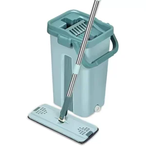 Microfiber Wet and Dry 360° Self-Washing Flat Mop with Bucket and Swivel Handle