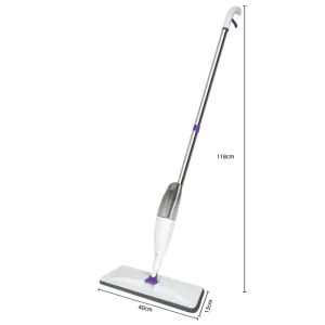 Microfiber Wet and Dry Water Spray Mop Set with Replacement Pad and Refillable Bottle