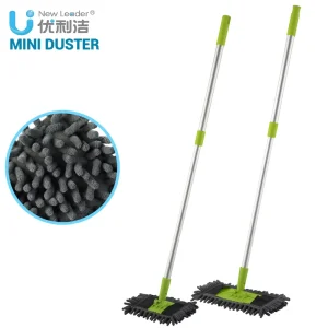 Mini Chenille Dusting Mop with Extendable Aluminum Handle Cleaning Tool for Household Cleaning Use