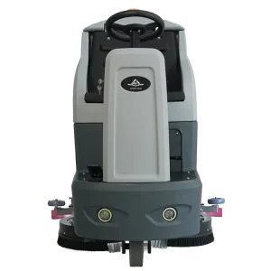 Mini Electric Ride-On Floor Scrubber Sweeper with Automatic Vacuum Battery Brush