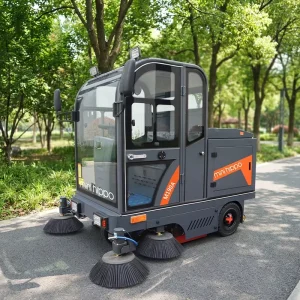 Mini Hippo M190A 4 Ride On Industrial Floor Sweeper Electric Vacuum Cleaning Machine for Warehouse Road Street Sweeper