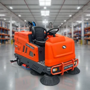 Mini Hippo PC123M Electric 48V Ride-On Floor Scrubber and Industrial Floor Sweeper with Multifunctional Vacuum