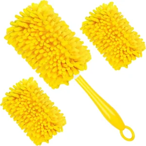 Mini Microfiber Dust Duster and Reusable Mop Cloth Refills for Car Use