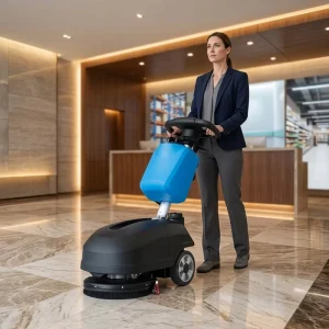 Mini Portable Battery-Powered Marble and Tile Floor Scrubber for Shops and Offices