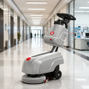 Mini Portable Manual Compact Automatic Walk Behind Floor Scrubber Drier Washing Machine for Office Warehouse Store