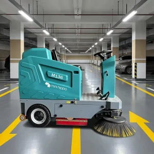 Mini Ride-On Electric Floor Sweeper for Warehouses, Factories, Roads, and Outdoor Cleaning