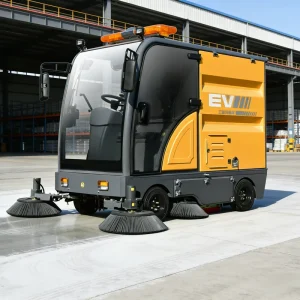 Mini Self-Propelled Electric Ride-On Parking Lot Sweeper and Floor Scrubber
