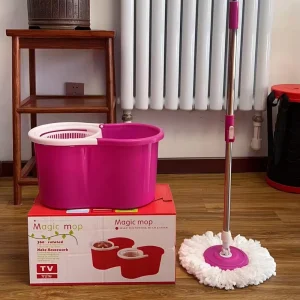 Mini Size Floor Cleaning Bucket Mops Plastic Steel Basket Easy Clean Bucket Mop Microfiber Spin 360 Magic Mop
