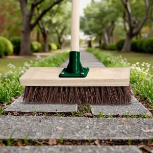 Modern 30 cm Wooden Broom with PP Broom Head and Plastic Handle for Garden Cement Road Floor and Squegee Cleaning Brush