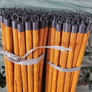 Mop and Broom Wooden Sticks PVC-Coated Broomstick Wood Grain Broom Handle Mop Stick 120*2.2CM Household Items