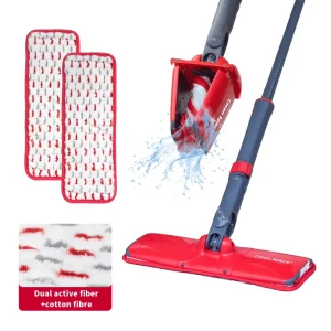 Mop and Bucket Set with 2 Replacement Refills and 360-Degree Swivel Mop