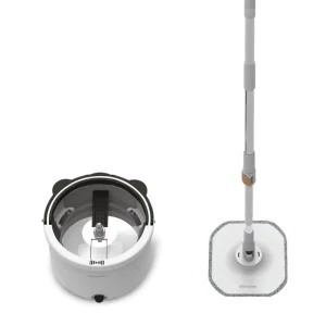 Mop with Handle and Reusable Mop Pads for Wet and Dry Floor Cleaning