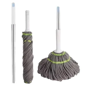 Mops Microfiber Easy Squeeze Hands Free Wringing for Mops Cleaning Floor with Long Handle Self Wringing Twist Mop