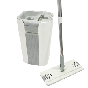 Mops and Bucket Set 22L 24L with Wheels Rolling Flat Mop Kit for Floor Cleaning