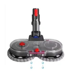 Motorized Wet/Dry Mop Cleaner Head with Plastic Water Box and Pads for V7 Dual-Spin Electric Mop Attachment