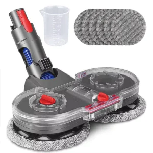 Motorized Wet Dry Mop Cleaner Head with Water Box and Pads for Dysons V15 V11 V10 V8 V7 Dual Spin Electric Mop Attachment