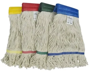 Multi-Color Detachable Natural White Fiber Wet Mop Head Home & Commercial Cleaning Mop Replacement