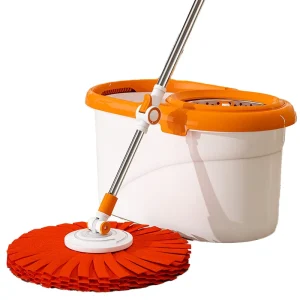 Multi-Functional Dual-Use Spin Mop Kit with Rotating Bucket and Dirty Water Separation