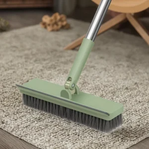 Multi Functional Long Handled Broom Carpet Floor Cleaning Brush Stainless Steel Handle Nylon Bristles Eco Friendly Household Use