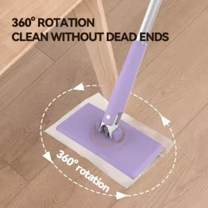 Multi-Surface Push-Pull Dust Mop with Assembleable Pole for Wet Wipes and Facial Tissues