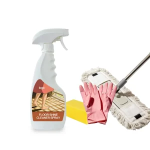 Multi-Surface Wood Floor Cleaner Polish Kit with Lemon-Scented Concentrated Liquid
