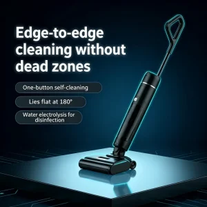 Multifunction Electric Floor Scrubber Cordless Wet Dry Vacuum Cleaner with Brushless Motor and Self-Cleaning