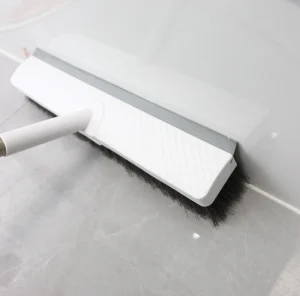 Multifunctional Dusting and Scraping Brush with Ergonomic Grip Handle for Floor Cleaning