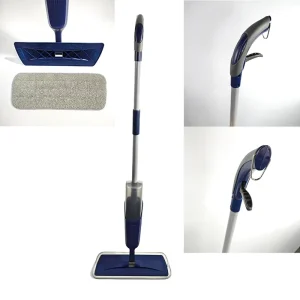 Multifunctional Floor Cleaning Spray Mop with Microfiber Swiveling Head and Aluminum Pole
